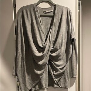 All Saints Grey V-Neck Sweater
